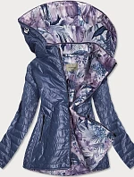 Svetlo modrá dámska bunda s ozdobnou podšívkou (MM21)