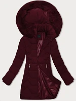 Dámska bunda s kapucňou J Style Burgundy (16M9121-06)