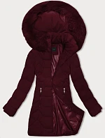 Dámska bunda s kapucňou J Style Burgundy (16M9121-06)