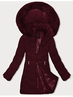 Dámska bunda s kapucňou J Style Burgundy (16M9121-06)