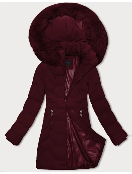 Dámska bunda s kapucňou J Style Burgundy (16M9121-06)