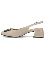 Béžové kožené lodičky s páskem Filippo model 22116831 - Rieker