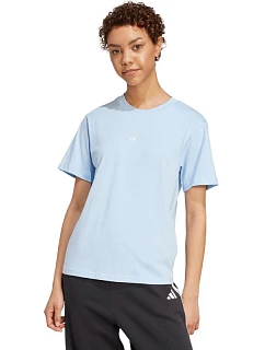 Dámské tričko adidas Essentials Small Logo, svetlo modré, JY4962