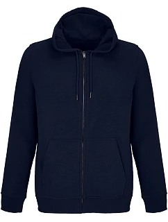 SOL'S Calipso Unisex mikina s kapucňou z hrubej bavlny 25.4237 francúzska námornícka modrá