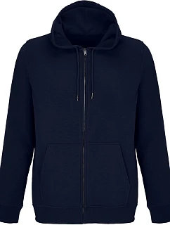 SOL'S Calipso Unisex mikina s kapucňou z hrubej bavlny 25.4237 francúzska námornícka modrá