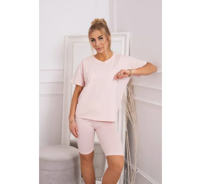 Súprava top+legíny púdrovo ružová Súprava top+legíny púdrovo ružová