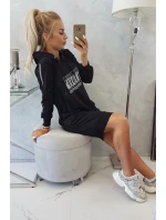 Šaty s reflexnou potlačou čierne