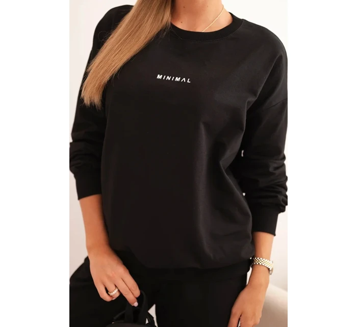 Dámska bavlnená súprava s potlačou Minimal black Dámska bavlnená súprava s potlačou Minimal black