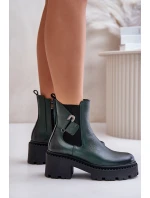 Kožené Zateplené Boty S Dekorací model 21673735 - Zazoo