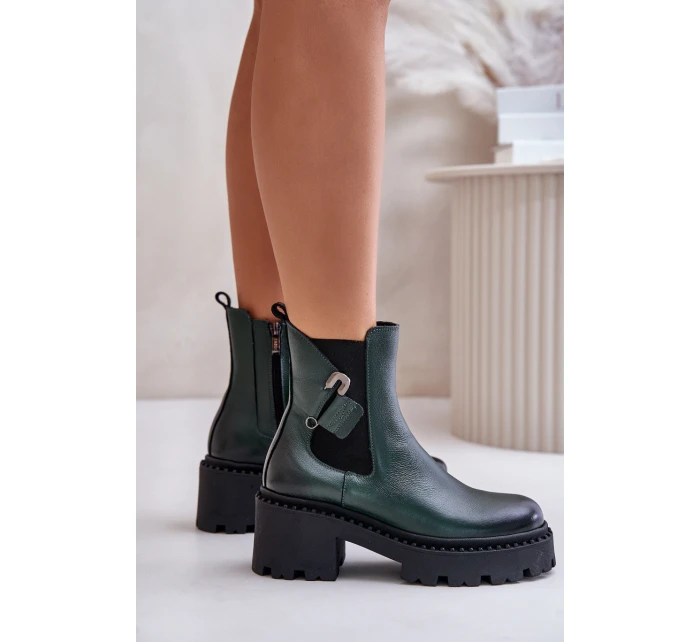 Kožené Zateplené Boty S Dekorací model 21673735 - Zazoo