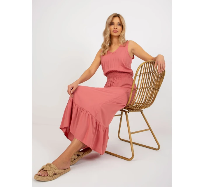 Šaty model 18372050 tmavě růžové - FPrice Šaty model 18372050 tmavě růžové - FPrice