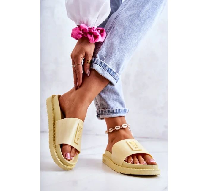 Dámské pantofle Big Star - žluté