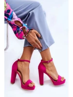 Semišové sandále na podpätku Fuchsia Spectacular Semišové sandále na podpätku Fuchsia Spectacular