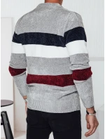 Pánský pruhovaný šedý svetr Dstreet model 21982440 - FashionStreet