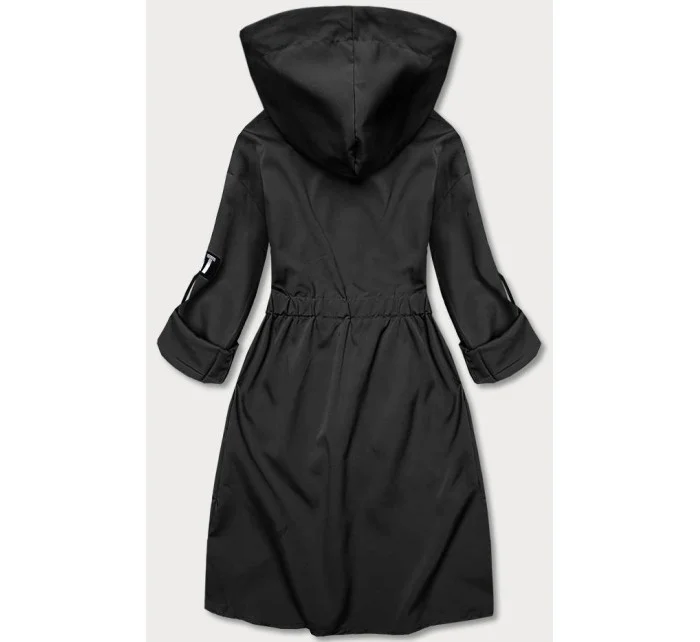 Tenký černý asymetrický dámský přehoz přes oblečení model 18001553 - S'WEST