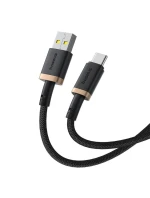 Baseus Dura USB-Type C 60W 2m kábel (čierny/zlatý) Baseus Dura USB-Type C 60W 2m kábel (čierny/zlatý)