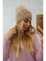 Fleecová čepice Ida model 18751197 tmavě béžová - K-Fashion Fleecová čepice Ida model 18751197 tmavě béžová - K-Fashion