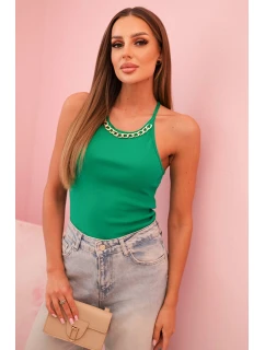 Dámská pruhovaná blůza s V výstřihem a krátkým rukávem béžová