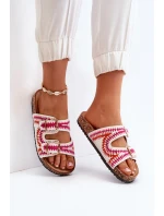 Damskie Klapki Na Korkowej Podeszwie Białe Fannea Damskie Klapki Na Korkowej Podeszwie Białe Fannea