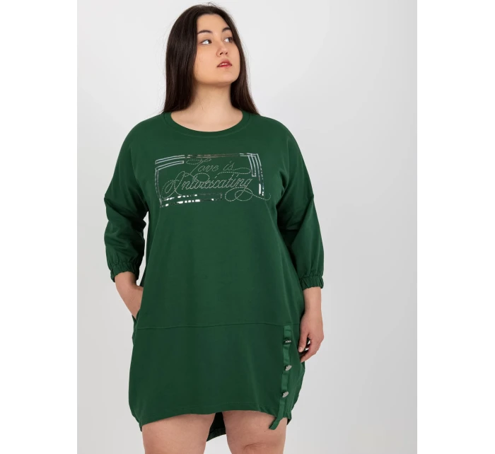 Tunika RV TU model 18617581 ciemny zielony - FPrice Tunika RV TU model 18617581 ciemny zielony - FPrice