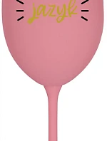 CHRASTÍ MI JAZYK - ružový pohár na víno 350 ml