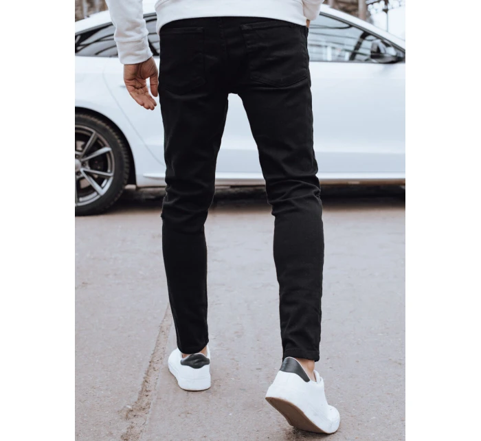 Pánske čierne džínsové nohavice FashionStreet UX4262