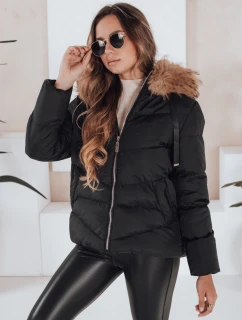 Dámska prešívaná bunda čierna FashionStreet TY5126