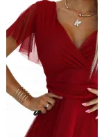 sukienka z dekoltem i krótkim model 20588350 - numoco basic sukienka z dekoltem i krótkim model 20588350 - numoco basic