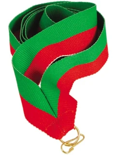 Stuha 11 mm - červeno-zelená