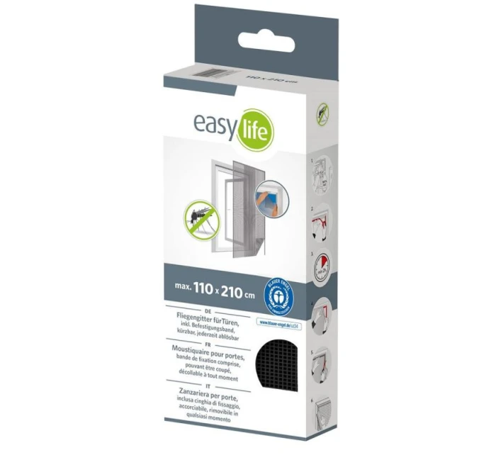 MOSKYTIÉRA NA DVERE 2X60X210 ČIERNA