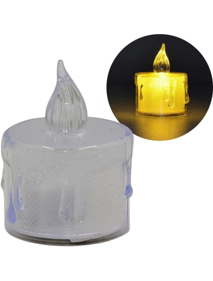 Dekoratívna sviečka 3,6x5 cm zdobená LED