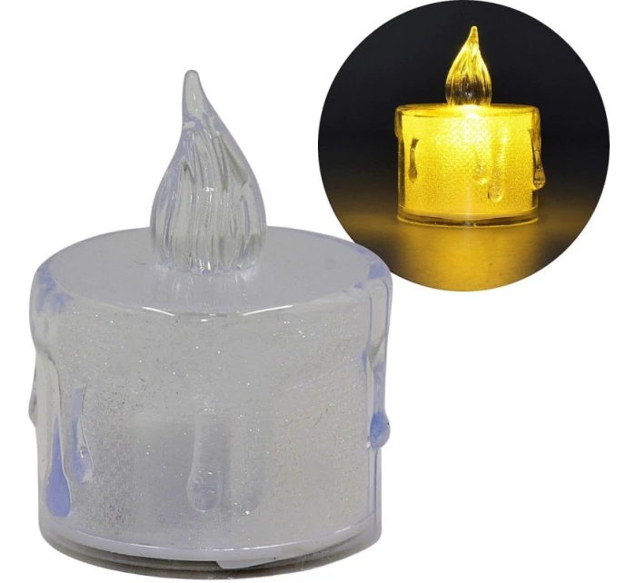 Dekoratívna sviečka 3,6x5 cm zdobená LED