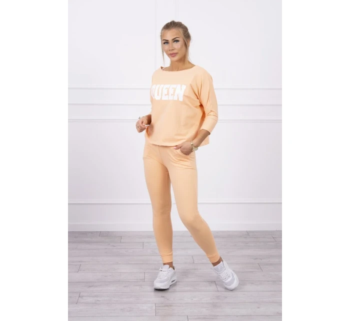 Súprava s potlačou Queen peach