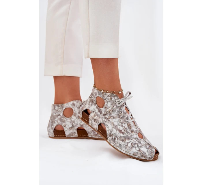 Vzorované Kožené Kotníkové Boty model 21693680 - Maciejka