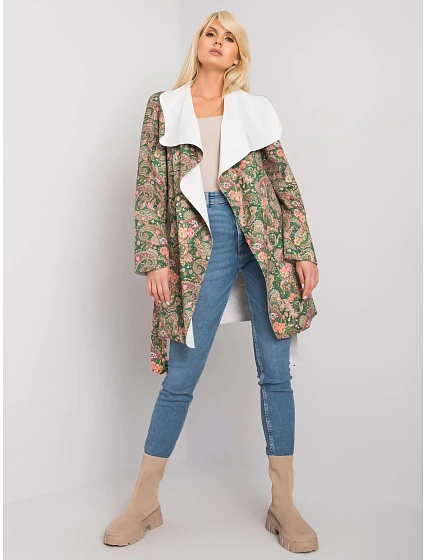 Dámský kabát DHJ PL model 16327314 khaki - FPrice Dámský kabát DHJ PL model 16327314 khaki - FPrice