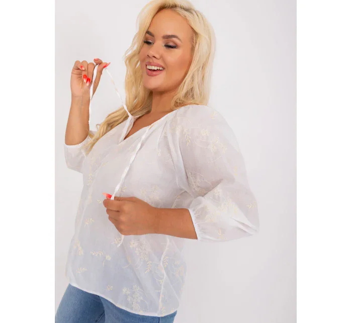 Blúzka LK BZ 509324.50P biela béžová