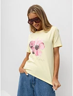 T shirt RV TS model 22303440 jasny żółty - FPrice T shirt RV TS model 22303440 jasny żółty - FPrice
