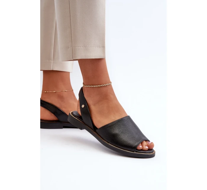 Čierne kožené sandále Lemar Alivia Čierne kožené sandále Lemar Alivia