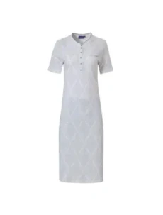 Dámska nočná košeľa 10231-116- 4 biela-sivý vzor - Pastunette