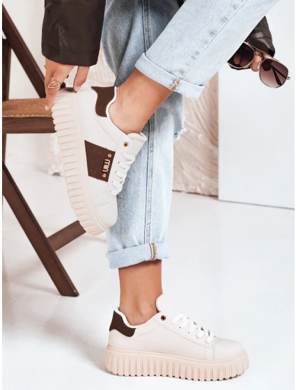 Dámské tenisky na platformě béžové Dstreet model 21992125 - FashionStreet Dámské tenisky na platformě béžové Dstreet model 21992125 - FashionStreet