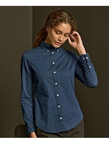 TJ Denim keprová halenka s dlouhým rukávem 18. indigo blue model 22409106 - Tee Jays TJ Denim keprová halenka s dlouhým rukávem 18. indigo blue model 22409106 - Tee Jays