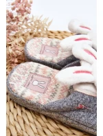 Dziecięce Kapcie Na Grubej Podeszwie Króliczki Szare Dasca Dziecięce Kapcie Na Grubej Podeszwie Króliczki Szare Dasca