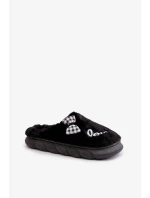 Dámske papuče Futrzane s aplikáciami a mašľou Black Linnorelia Dámske papuče Futrzane s aplikáciami a mašľou Black Linnorelia