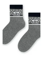 Chlapčenské vzorované ponožky 014 MELANGE GREY 29-31