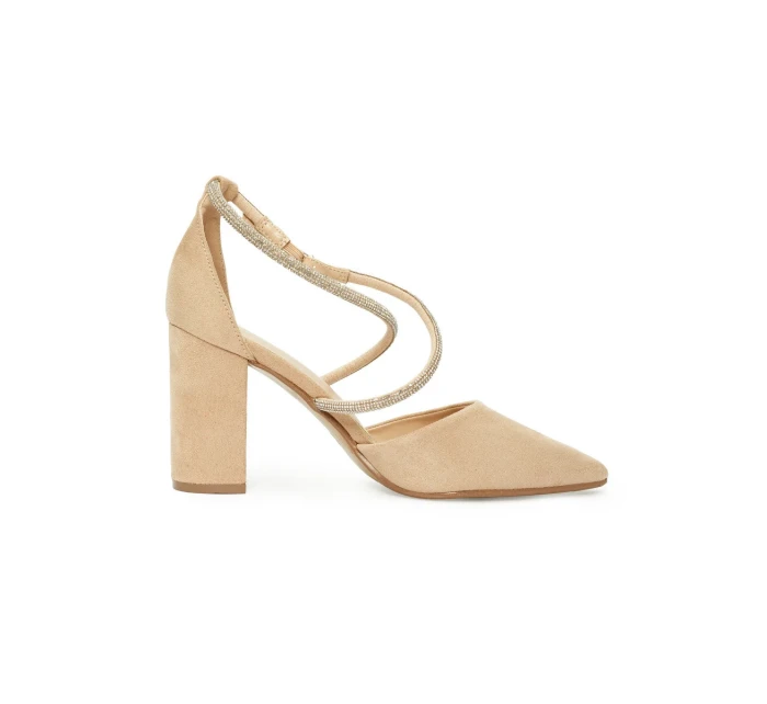 Moderné dámske hnedé lodičky na širokom podpätku Moderné dámske hnedé lodičky na širokom podpätku