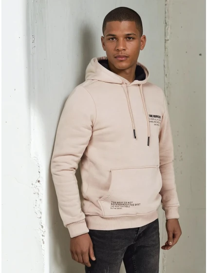 Pánska svetlá béžová mikina FashionStreet BX5682