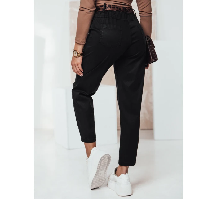 Dámské kalhoty v jedné velikosti s páskem černé Dstreet model 21981958 - FashionStreet