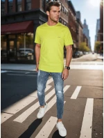 Pánské tričko s výšivkou žluté Dstreet model 21985807 - FashionStreet