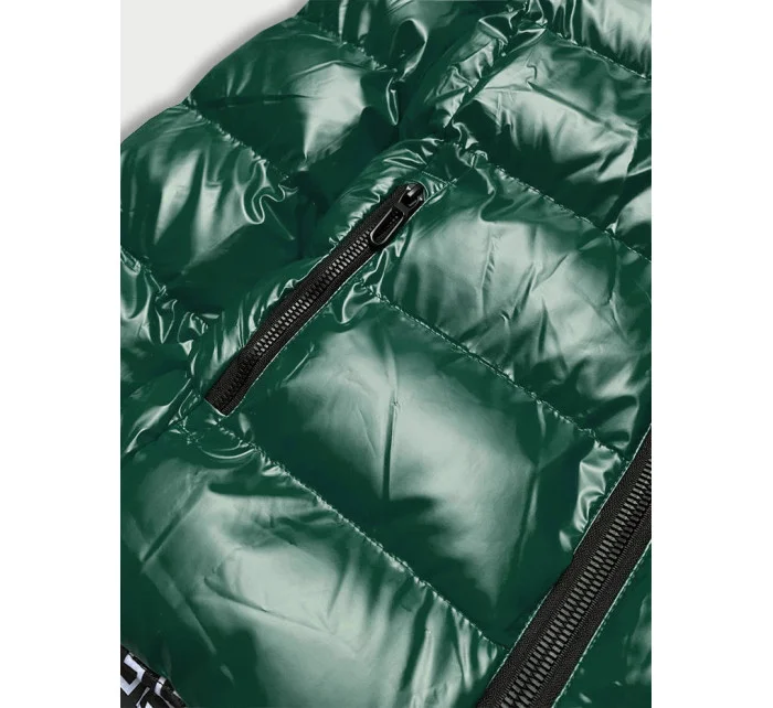 METALICZNA KURTKA DAMSKA Z KAPTUREM ZIELONA model 21243043 - SPEED.A