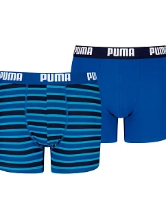 Detské boxerky Puma Everyday Striped, balenie po 2 kusoch, modro-čierne, 938970 04